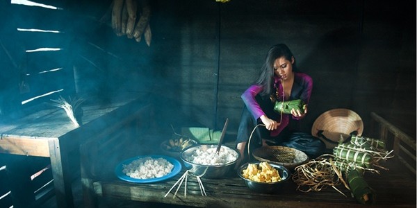 Banh chung in Capodanno Vietnamità