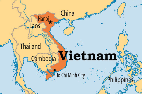 Mappa delle Regioni Vietnam – Carta Geografica, Aeroportuale, Stradale