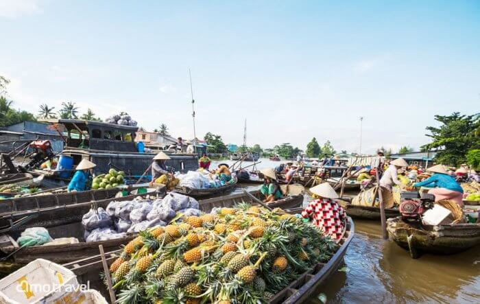 Mercato galleggiante di Cai Rang, Can Tho nel Delta del Mekong