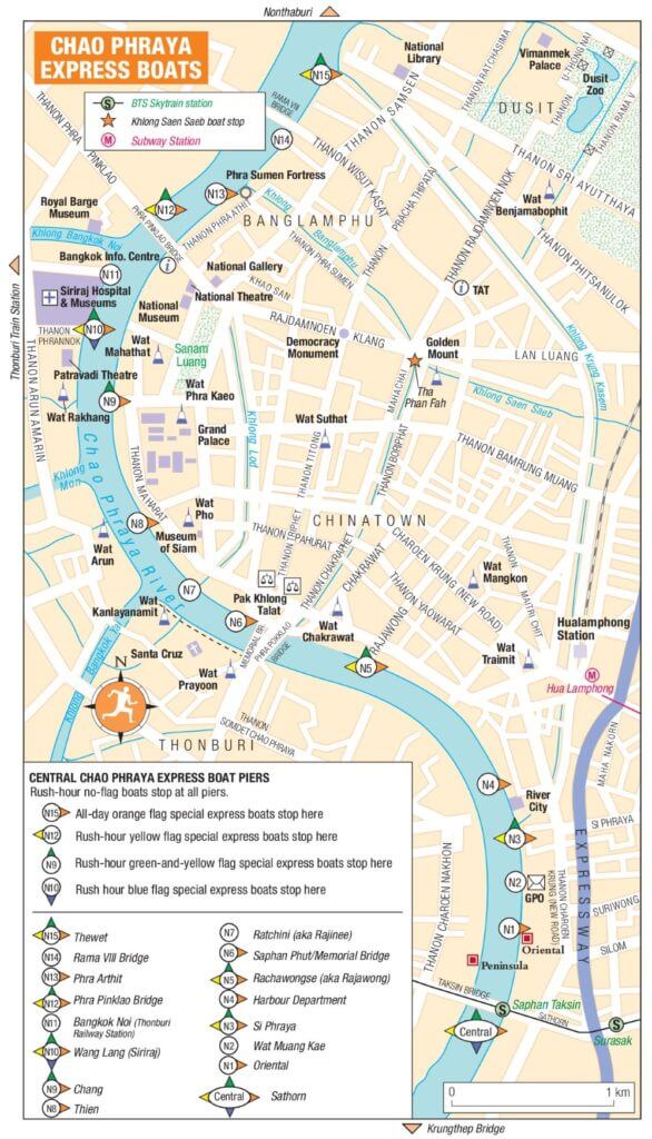 Barche sul fiume Chao Phraya - Chao Phraya Express, una buona idea per visitare Bangkok