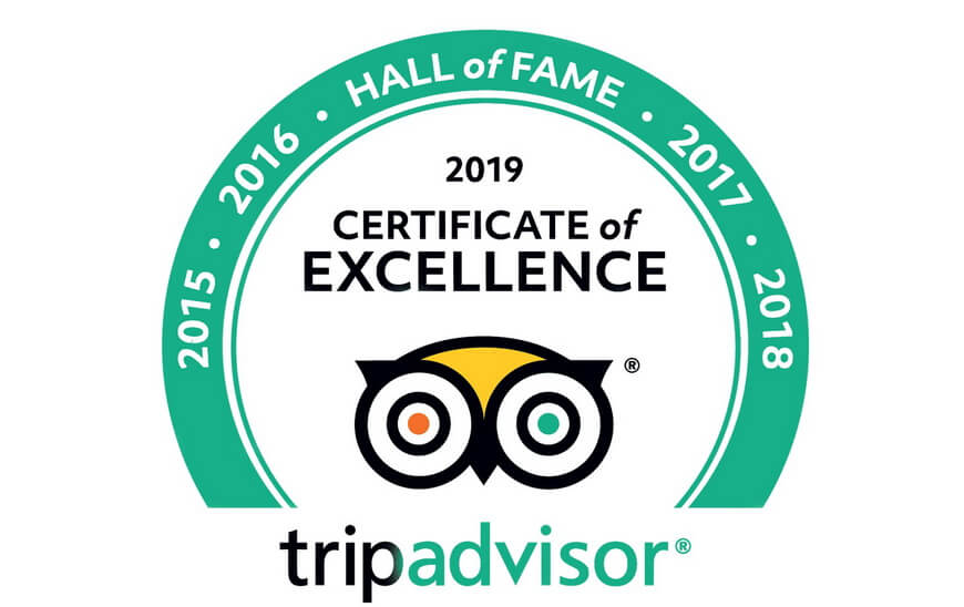 Amo Travel vince di nuovo il Certificato di Eccellenza, nominato nella Hall of Fame del TripAdvisor