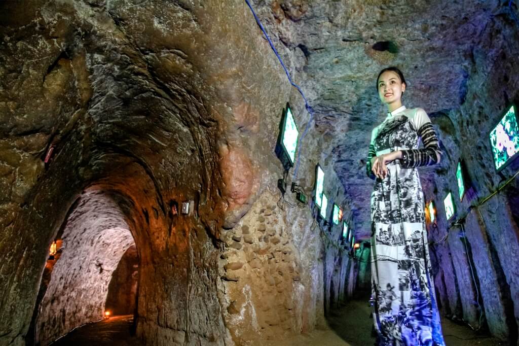 Vinh Moc tunnel in DMZ nel Vietnam centrale